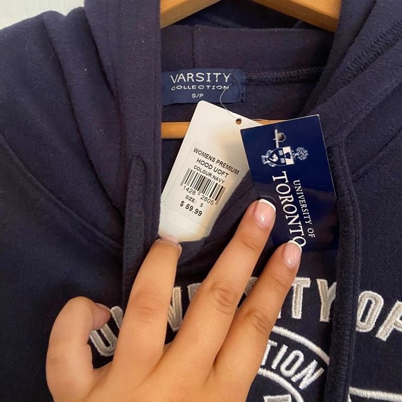 U of T NWT Navy Hoodie - Picture 2 of 5